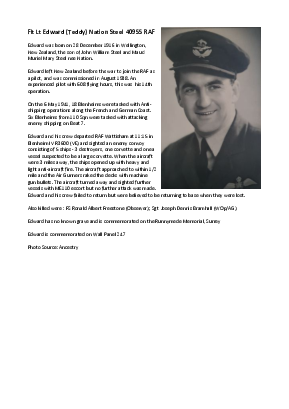 A preview of a PDF biography for Steel, Edward Nation
